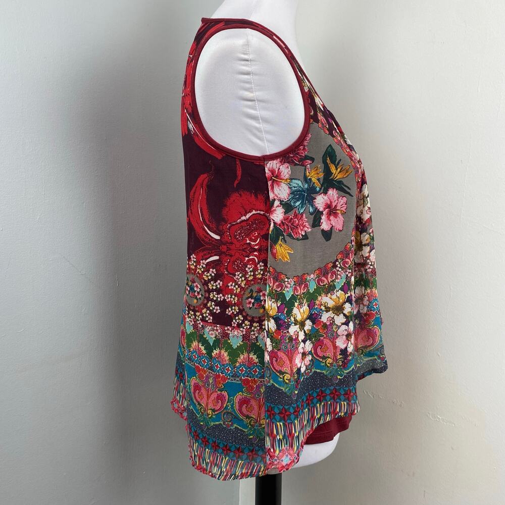 Desigual Maglia Donna Layered Sleeveless Tank Top XS - Picture 5 of 8